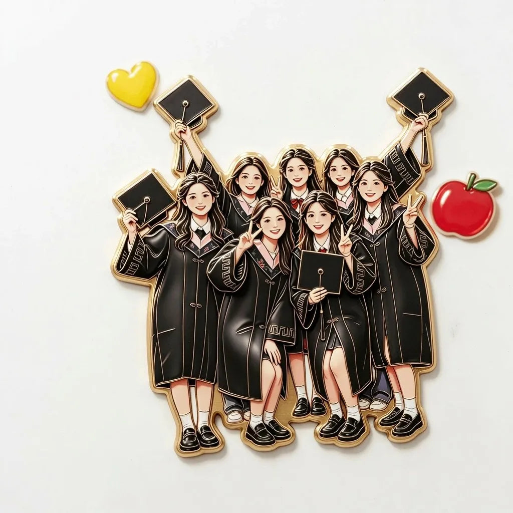 Custom Engraved Photo Magnet — Brass Micro-Relief Keepsake