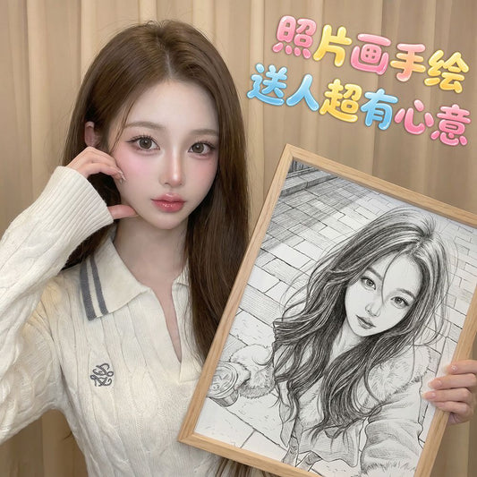 Custom Hand-Drawn Portrait — Pencil Sketch or Colored Pencil from Photo